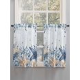 thumbnail image 5 of Blue Starfish Coastal Bathroom Window Curtain, Eucalyptus Summer Nautical Shell Light Filtering Coffee Kitchen Curtains, Bedroom Living Room Curtains 2 Panel 84"x45", 5 of 6