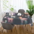 thumbnail image 3 of Yayeee Tablecloths 60" x 60" Rectangle Wrinkle Resistant Party Table Cover, Neon Llamas Pattern, 3 of 8