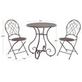 thumbnail image 3 of SAFAVIEH Adriel Outdoor Patio 3 Piece Bistro Set, Rustic Brown, 3 of 10