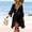 Black, variant on Yuhangmm Coverups for Bathing Suits, Swim Cover Up Dress with V Knit Lace Waist Tie for Spring Summer Beachwear Outerwear Orange L