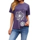 thumbnail image 4 of Minnieouse Camisa de manga corta con estampado de de león y cuello para mujer Prendas para la parte del cuerpo púrpura M Minnieouse AP002414-22, 4 of 6