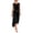#0246-Black, variant on Women's Midi Dresses Round Neck Sleeveless Twist Knot Linen Blend Dresses Casual Boho Vacation Style Lightweight Breathable Flowy Loose Fit Summer Dresses