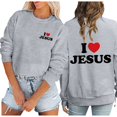 thumbnail image 1 of WEAIXIMIUNG Chandails en Molleton pour Femmes Sans Capuche Fermeture Éclair devant Imprimé Col Rond Pull Décontracté Manches Longues Blouse Ample, 1 of 6