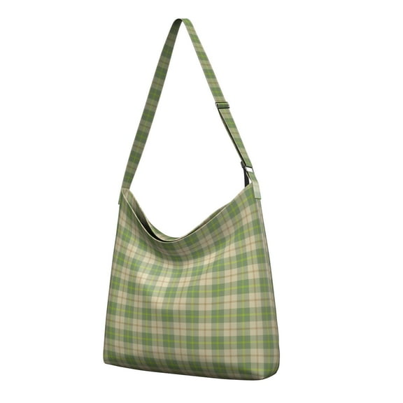 Stylish Plaid Sling Bag - Adjustable Vintage Checkered Purse with Multi-Pocket Design for Daily Essentials