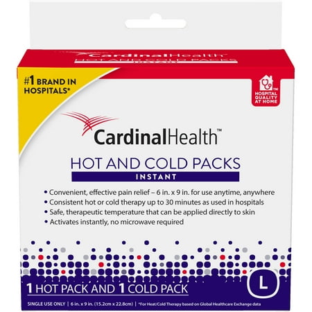 Cardinal Health Instant Hot and Cold Packs, 2 count