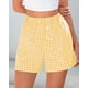 thumbnail image 3 of Shorts PRETTYGARDEN Y2K a Cuadros para Pijama y Descanso Amarillo XL, 3 of 9