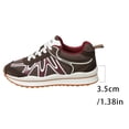 thumbnail image 7 of Rokment Womens Vintage Color Block Running Tennis Walking Shoes Fashion Sneakers Comfortable Breathable Mesh Memory Foam Basketball Volleyball Training Workout Fitness Skate Shoes Brown Size 6.5, 7 of 7