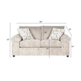 thumbnail image 5 of Roundhill Furniture Nason Wide Wale Corduroy Loveseat, Parchment, 5 of 5