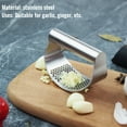 MTFun Garlic Press Garlic Cutter Stainless Steel, Garlic Press Rocker