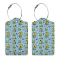 thumbnail image 3 of Pofeuu Sunflowers And Bees Print Luggage Tags, Privacy Cover ID Label with Stainless Steel Loop and Address Card for Travel Bag Suitcase-4 PCS, 3 of 5