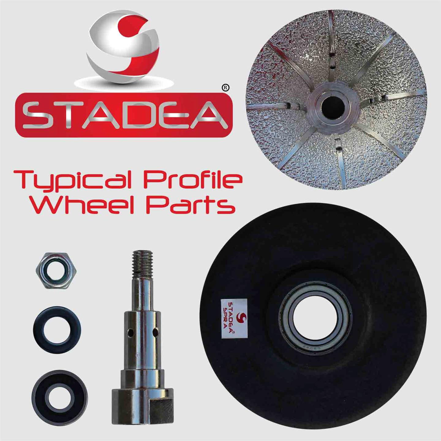 Stadea Diamond Profile Wheel Grinding Wheel 3/4"for Stone Wet Polisher Grinder 