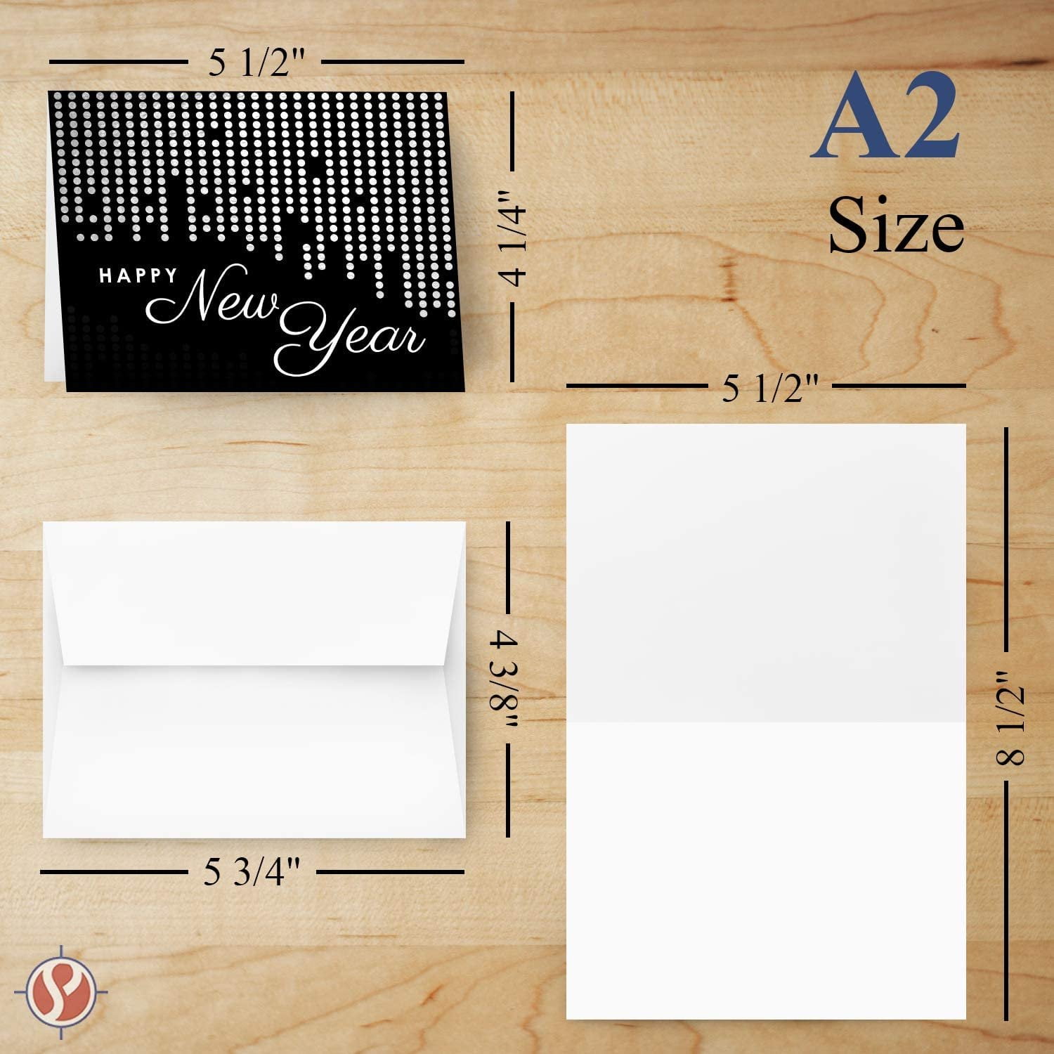 25 Per Pack Details about   2022 'Happy New Year' Holiday Greeting Cards and Envelopes 