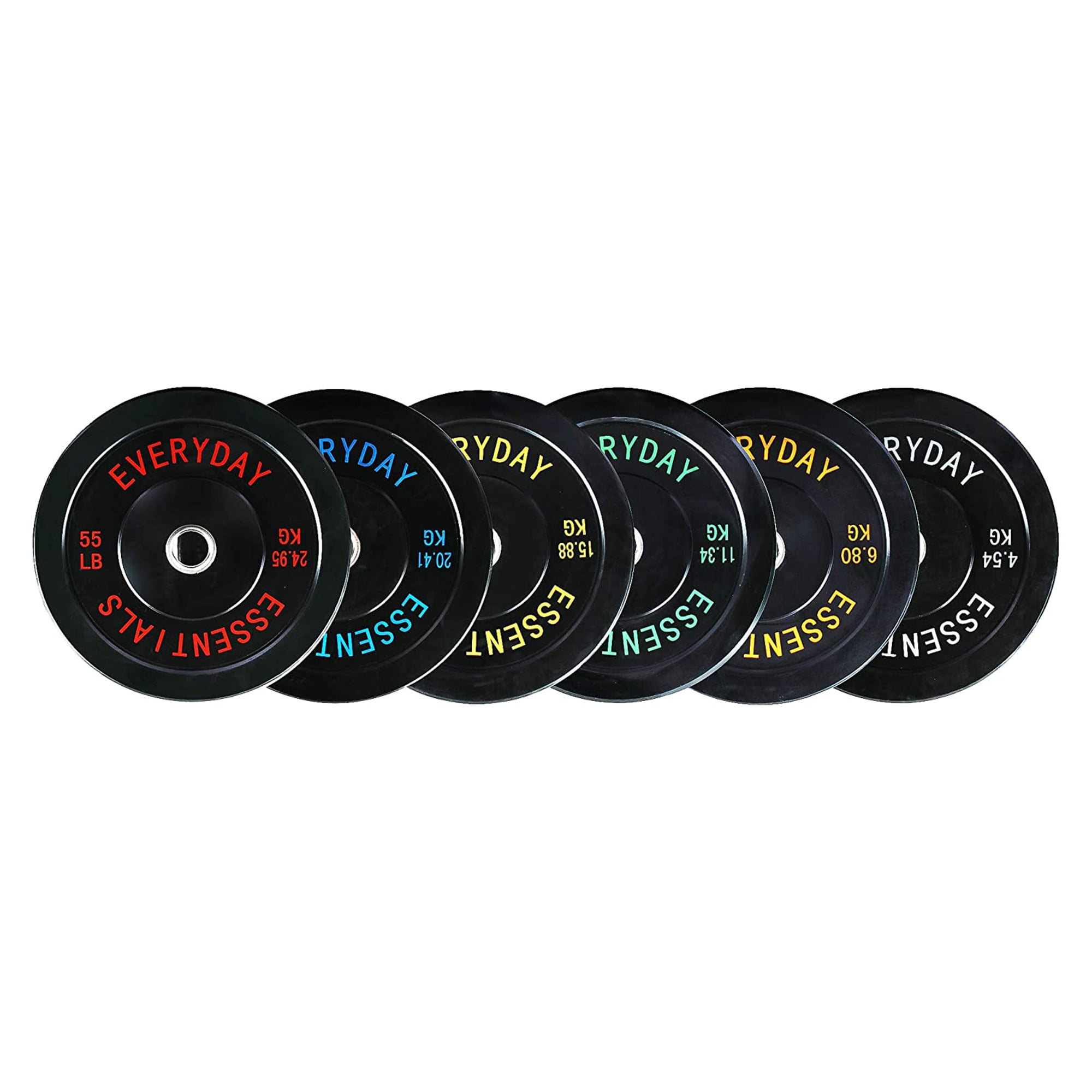 BalanceFrom Fitness 160lb Olympic Bumper Strength Training Weight Plate Set - 3938536787