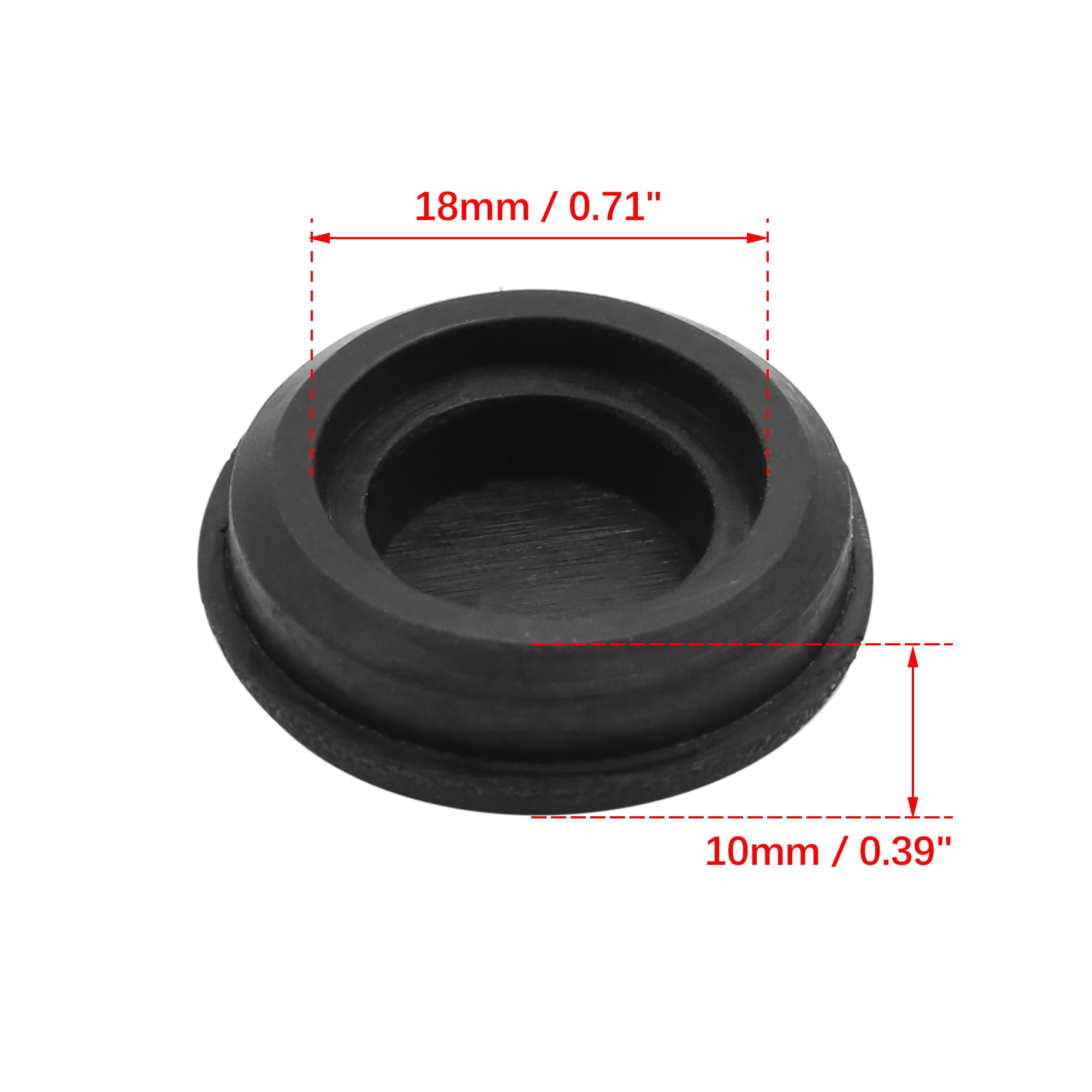 4pcs 27.5mm x 10mm Car Rubber Grommet Plug Flush Mount Wire Gasket