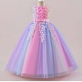 thumbnail image 6 of Girls Princess Tutu Dress With Rainbow Flower Girl Birthday Tutu Dress For Stage Performance Party Cute Dailywear 11-12 Years, 6 of 6