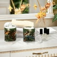 thumbnail image 4 of Yayeee 4 Pack Qtip Holder Bathroom Cotton Swab Canister with Lid Clear Dispenser Set, Retro Pine Tree, 4 of 6