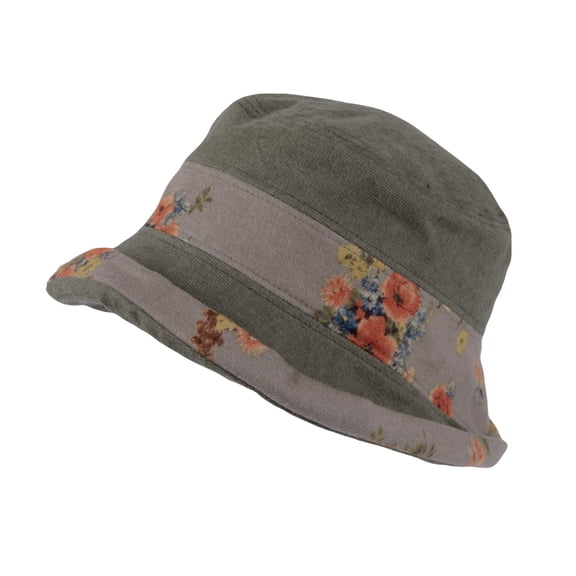 WITHMOONS Bucket Hat Packable Floral Fall Winter Women Lady Cap SLB1233 (Grey)