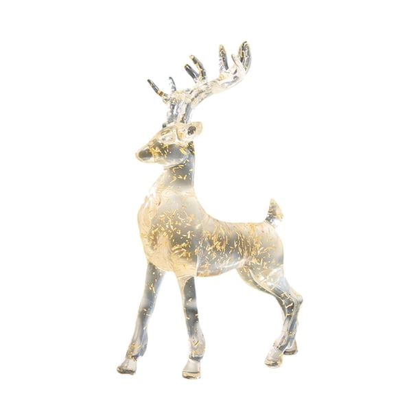 Escultura de ciervo de resina, figura de animal, centro de mesa, dibujos animados, resina artificial Oro