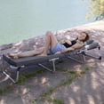 thumbnail image 5 of 3-Inch Thick Memory Foam Sleeping Pad with Waterproof Bottom, Grey, Portable Roll-Up Camping Mat for Tent Floor or Cot, 5 of 7