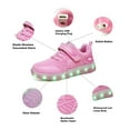thumbnail image 4 of YUNICUS Light Up Shoes for Boys Girls Walking Party Birthday Hallween Christmas (Little Kid 2M, Pink/White), 4 of 7