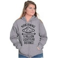 thumbnail image 3 of Funny Antisocial Social Distance UFO Unisex Fleece Graphic Zip Up Hoodie Brisco Brands 4X, 3 of 5