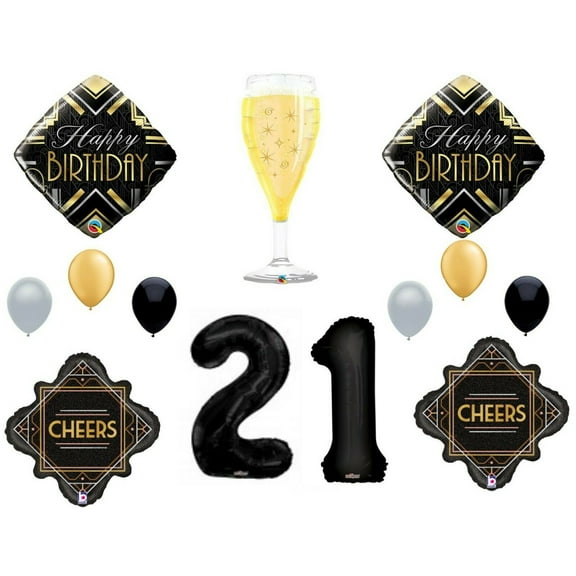 21st Champagne Wine Birthday Party balloons decorations supplies