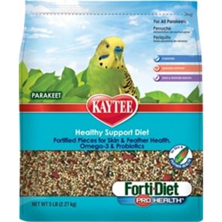 Kaytee Forti Diet Pro Health Bird Food For Parakeet, 5-Pound