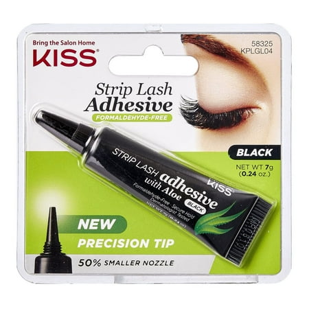Kiss Strip Lash Adhesive with Aloe, Formaldehyde Free, 7g (0.24 oz.) - Black