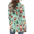 thumbnail image 4 of LOVZFMLL Cardigan pour Femmes Manches Longues Mode Décontractée Blouse Imprimée de Noël, 4 of 6