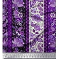 thumbnail image 1 of Soimoi Modal Satin Fabric Stripe & Paisley Print Fabric by Yard 42 Inch Wide, 1 of 3