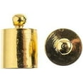 thumbnail image 2 of John Bead MHF Cord End Cap 4.5x9mm Silver 12pc, 2 of 7