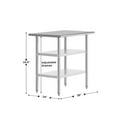 thumbnail image 4 of Flash Furniture 24x36 Portable Prep and Work Table with NSF Certified 18 Gauge Stainless Steel Top Shelf and 2 Adjustable Galvanized Steel Undershelves, 4 of 8