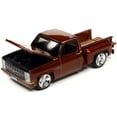 thumbnail image 3 of 1983 Chevrolet Silverado Stepside Pickup Truck Dark Tangerine Met. "Muscle Trucks" Ltd Ed 1/64 Diecast Model Car by Auto World, 3 of 3