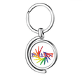 thumbnail image 1 of EsES Arco Iris diferencial abierto Rotating keychain Metal Keyring Holder, 1 of 2
