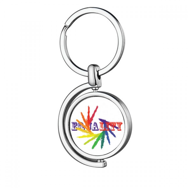 EsES Arco Iris diferencial abierto Rotating keychain Metal Keyring Holder