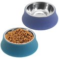 thumbnail image 1 of Set de 2 Comederos para Perros de Acero Inoxidable Kathson Removibles de 650 ml, 1 of 7