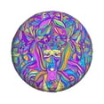 thumbnail image 2 of XMXY Crying Girl Swirl Psychedelic Spare Tire Cover, Universal Waterproof Cover for Jeep RV Tire Wheel Protection, 16 inch, 2 of 8