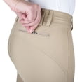 thumbnail image 5 of Equine Couture Charlotte Suede Knee Patch Breech- Safari- 32, 5 of 7