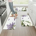 thumbnail image 4 of CCTFS Purple Lilac Rose Butterfly Kitchen Mat Rug Set - Perfect for Kitchen Counter, 16''*24''/20''*32''/47''*18'', Functional for Decoration, 4 of 10