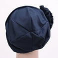 thumbnail image 3 of Mode Couleur Unie Chapeau de Fleurs de Coton Femmes Bonnet Turban Hijab Baggy Cap, 3 of 8