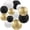 Black Gold White, variant on 12pcs Orange Peach Paper Lanterns,Hanging Paper Lanterns for Bridal Shower Boho Fall HarvestBirthday Wedding Party Decoration