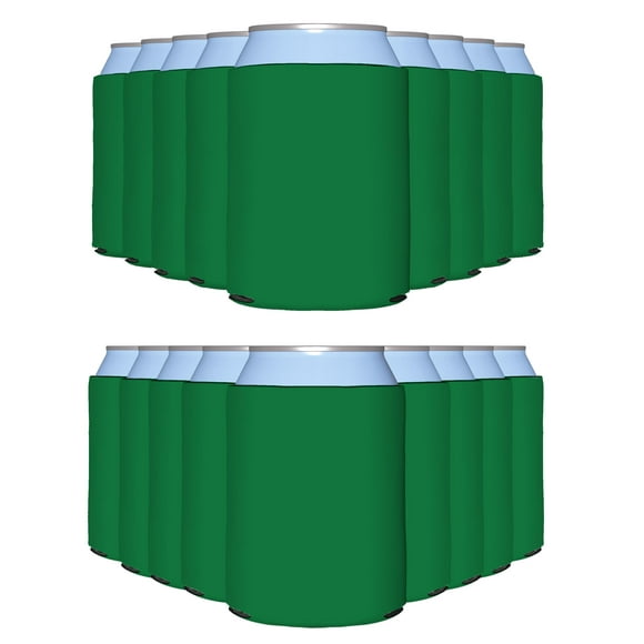 Fundas para Enfriar Latas PartyPrints Verde Kelly Paquete de 25