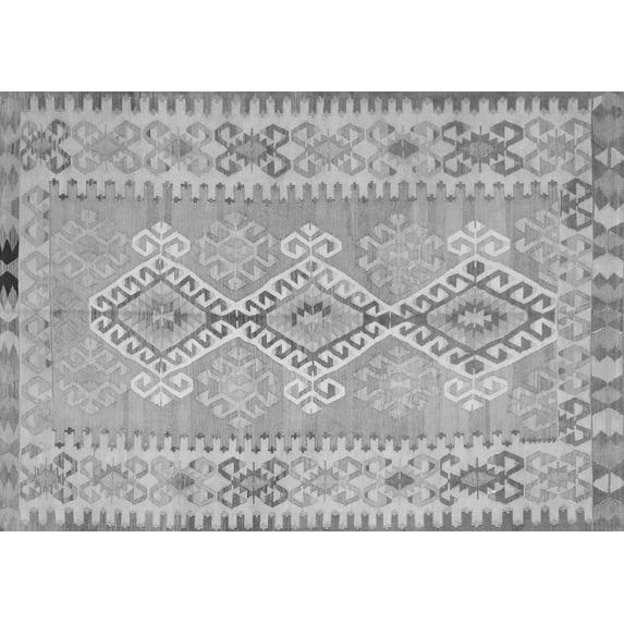 Ahgly Company Indoor Rectangle Southwestern Gray Country Area Rugs, 7' x 9'