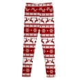 thumbnail image 2 of Gibobby Pantalones deportivo elásticos de otoño e invierno para mujer, pantalones cálidos estampados para entrenamiento en casa, pantalones suaves de felpa con cintura elástica（Rojo， M), 2 of 5