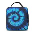 thumbnail image 3 of Blue and Black Tie Dye Pattern Insulated Lunch Bag Teens,Lunch Box for Men Women for Work,Picnic or Travel,10.2x9.5x4.3 Inches,8 Can Capacity, 3 of 6