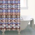 thumbnail image 4 of Boho Blue Knitted Ethnic Pattern Shower Curtain 36"x72" ,Bathroom Decorative Shower Curtains Set with 12 Hooks,Modern Waterproof Washable Shower Curtain, 4 of 6