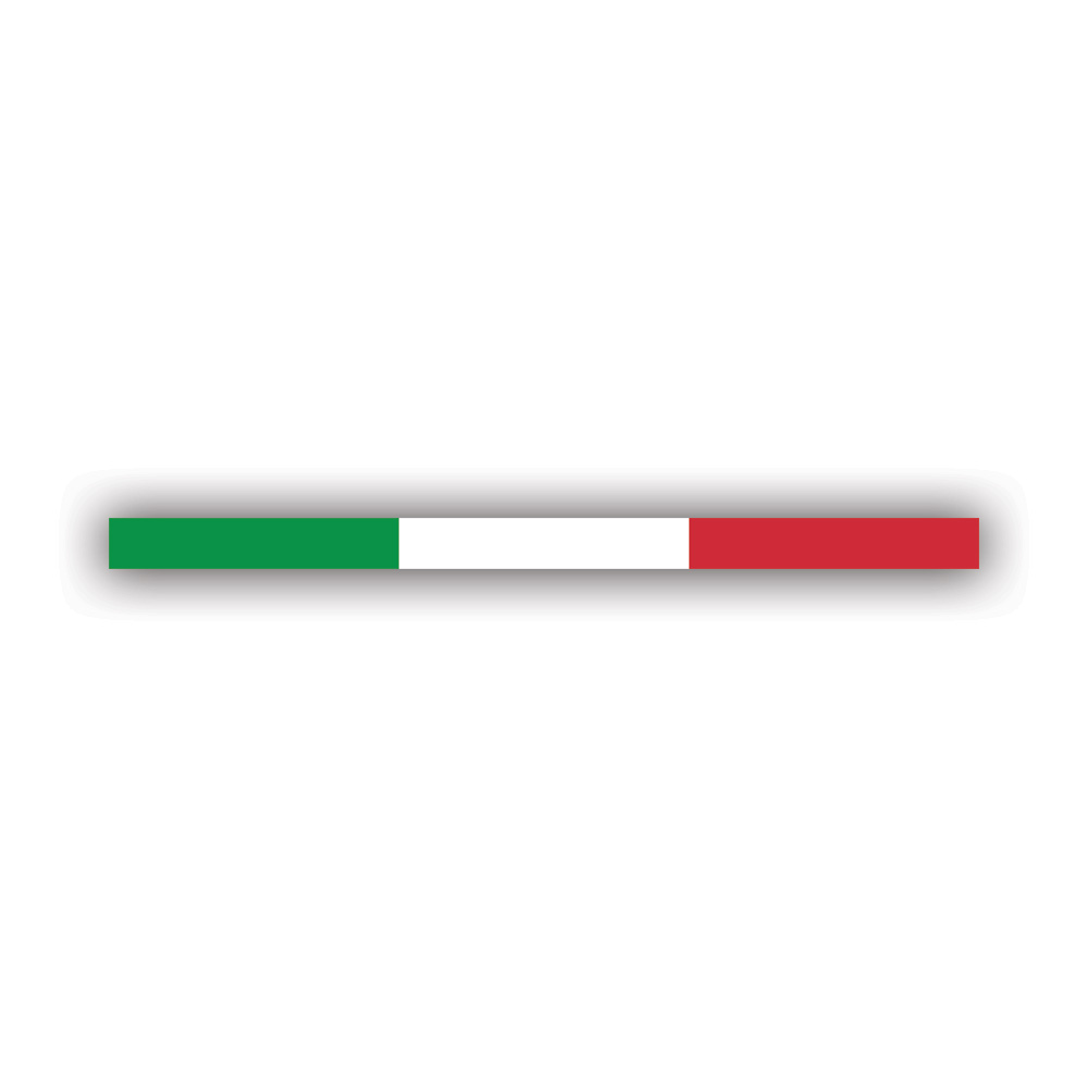 Adhésifs 3D Drapeaux Italie Lot De 2 | Résine Polyuréthane Relief, Couleurs Vives