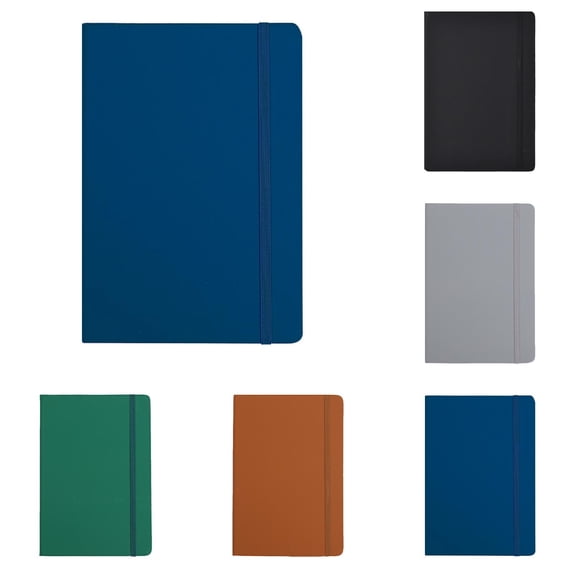 5-Pack A5 Hardcover Notebook with Pen Loop, Lined Pages 80 Sheets 160 Pages per Book, Bulk Journal Set for Daily Notes and Writing