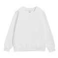 thumbnail image 4 of Ccpelsie Toddler Boy Cotton Crewneck Sweatshirt Kids Lightweight Long Sleeves with Stripe Fall Fashion Tops(White,5-6 Years), 4 of 5