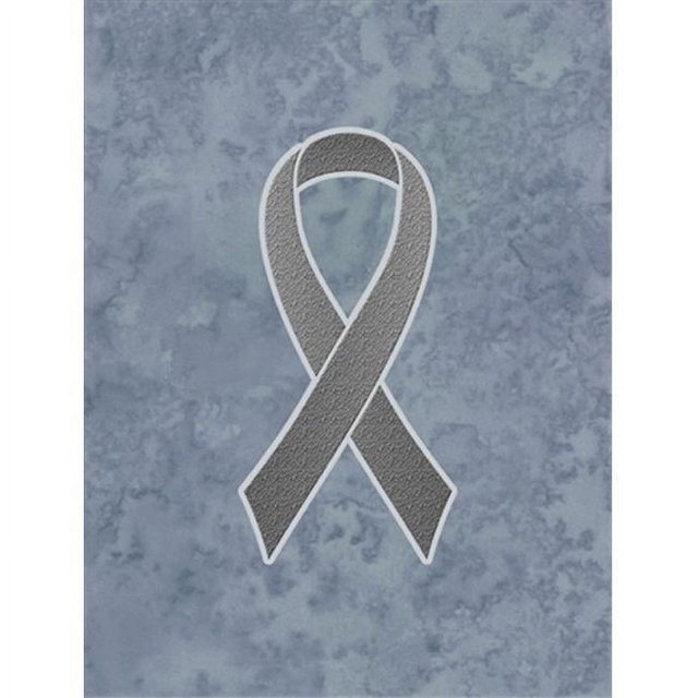 Carolines Treasures AN1211CHF Grey Ribbon for Brain Cancer Awareness Canvas House Flag Size - 28 x 40 In.